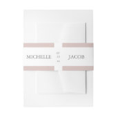 Bandeau De Faire-part Blush Pastel Aéré | Alliance de Mariage pour Ventr (Devant example)