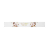 Bandeau De Faire-part Blush Peony & Gold Floral Mariage (Plat)