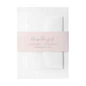 Bandeau De Faire-part Blush Pink Le Mariage De Invitation Belly Band (Devant example)