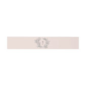 Bandeau De Faire-part Blush Rustic Monogram Wreath Invitation Bande de v (Plat)