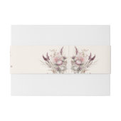 Bandeau De Faire-part BoBo Rose Bourgogne Herbes Séchées Fleur de Roi Pr (Dos exemple)