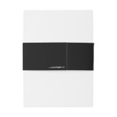 Bandeau De Faire-part Bohème Floral noir Mariage blanc (Dos Example)