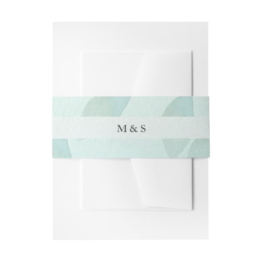 Bandeau De Faire-part Boho Aquarelle Bleu Personnalisé (Devant example)