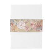 Bandeau De Faire-part BOHO Blush Floral Pampas Mariage Verdure Kraft (Dos Example)