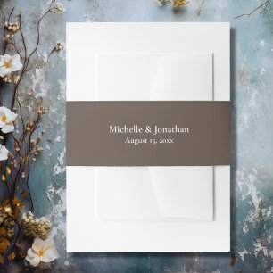 Bandeau De Faire-part Boho Brown et Mariage de crème