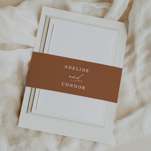 Bandeau De Faire-part Boho Burnt Orange Mariage