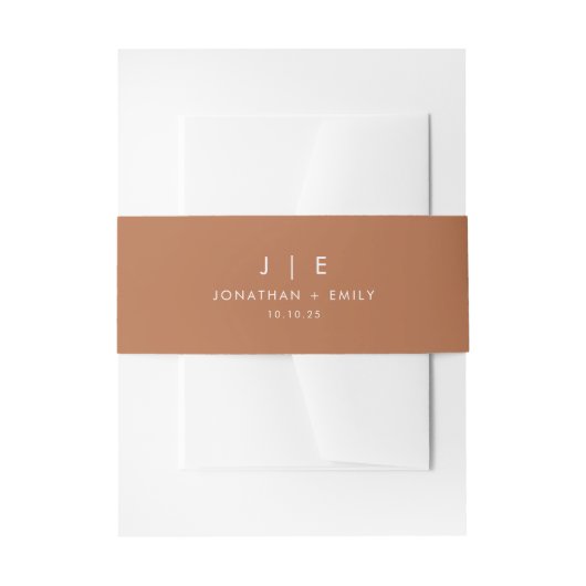 Bandeau De Faire-part Boho Burnt Orange Mariage (Devant example)