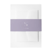 Bandeau De Faire-part Boho Chic Lavande violet Mariage Monogramme (Devant example)