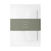 Bandeau De Faire-part Boho Chic Mariage vert olive (Devant example)
