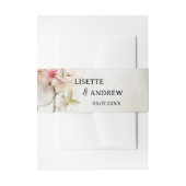 Bandeau De Faire-part Boho Chic rose Mariage floral (Devant example)