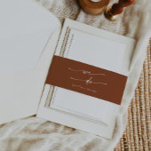 Bandeau De Faire-part Boho Chic Terracotta Nous Faisons Mariage