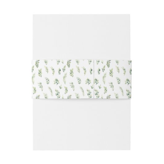 Bandeau De Faire-part Boho classique feuille de verdure groupe de ventre (Dos Example)