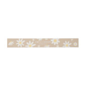 Bandeau De Faire-part Boho Daisy Flower Invitation Belly Band (Plat)