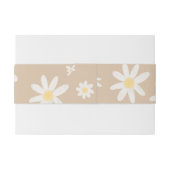 Bandeau De Faire-part Boho Daisy Flower Invitation Belly Band (Dos exemple)