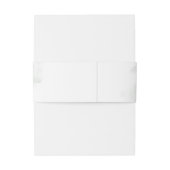 Bandeau De Faire-part Boho Eucalyptus branches vertes faux cadre or (Dos Example)