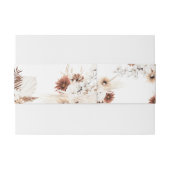 Bandeau De Faire-part Boho Floral Invitation Belly Band (Dos exemple)