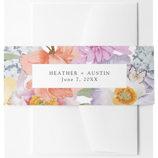 Bandeau De Faire-part Boho Invitation Belly Band