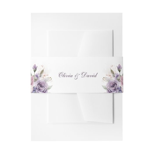 Bandeau De Faire-part Boho Mauve et Lilac Floral Mariage (Devant example)