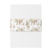 Bandeau De Faire-part Boho Palm Leaf & Pampas Grass & Beige Floral 2 (Dos Example)
