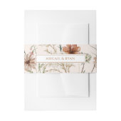 Bandeau De Faire-part Boho rouille Fleur sauvage papillon floral Mariage (Devant example)