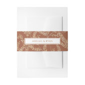 Bandeau De Faire-part Boho rouille Fleur sauvage papillon floral Mariage (Devant example)