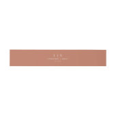 Bandeau De Faire-part Boho Rust Terracotta Monogram Mariage (Plat)