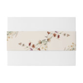 Bandeau De Faire-part Boho Tiny Fleur sauvage Mariage Belly Band (Dos exemple)