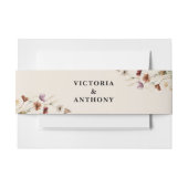 Bandeau De Faire-part Boho Tiny Fleur sauvage Mariage Belly Band (Devant Example)