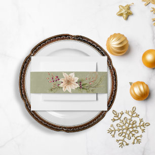 Bandeau De Faire-part Boho Winter Greenerenergey Boughs Sage Green Maria