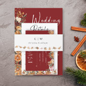 Bandeau De Faire-part Boho Winter Holiday Mariage botanique