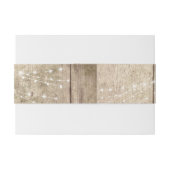 Bandeau De Faire-part Bois Brown rustique et lumières "Pour avoir et ten (Dos exemple)