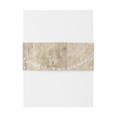 Bandeau De Faire-part Bois Brown rustique et lumières "Vous êtes invité" (Dos Example)