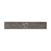 Bandeau De Faire-part Bois de grange rustique et fleurs d'aquarelle bord (Plat)