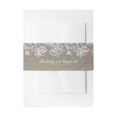 Bandeau De Faire-part Bois et dentelle rustique (Devant example)