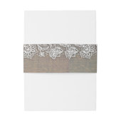 Bandeau De Faire-part Bois et dentelle rustique (Dos Example)