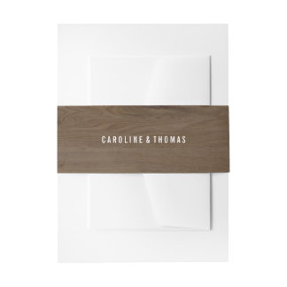 Bandeau De Faire-part Bois rustique et dentelle conception de bande