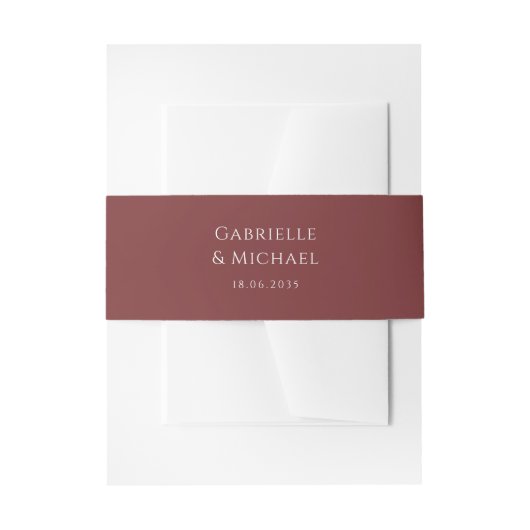 Bandeau De Faire-part Bordeaux uni (Devant example)