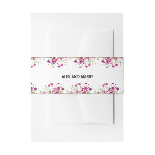 Bandeau De Faire-part Bordure de jardin de fleurs sauvages modernes BELL