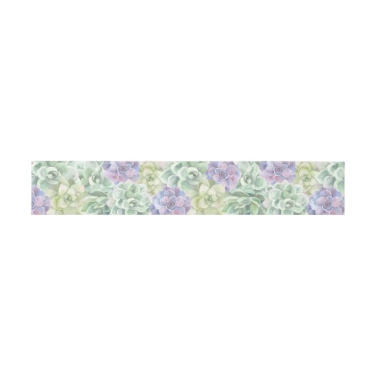 Bandeau De Faire-part Botanique vert et violet Succulents Mariage (Plat)