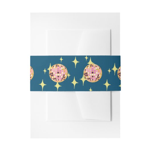 Bandeau De Faire-part Boule Disco Moderne Bleu (Devant example)