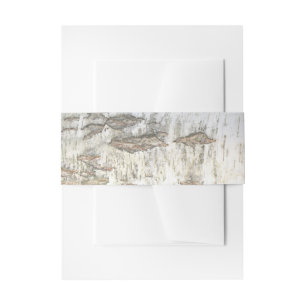 Bandeau De Faire-part bouleau à écorce ceinture pour mariage rustique