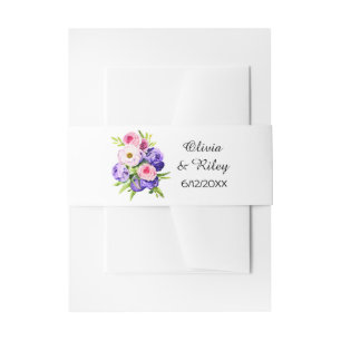 Bandeau De Faire-part Bouquet de fleurs d'aquarelle assez élégant