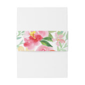 Bandeau De Faire-part Bouquet de fleurs rose et jaune délicat (Dos Example)