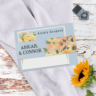 Bandeau De Faire-part Bouquet de tournesols rustique aquarelle