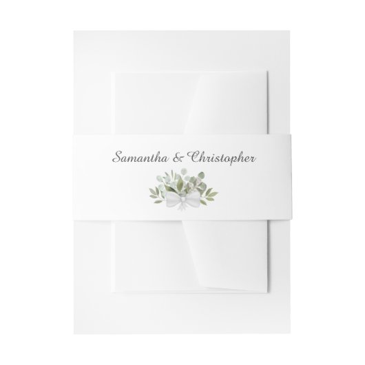 Bandeau De Faire-part Bouquet Eucalyptus rustique Mariage élégant (Devant example)