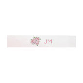 Bandeau De Faire-part Bouquet rose Mariage de monogramme (Plat)
