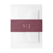 Bandeau De Faire-part Bourgogne Botanique Foliage Monogramme Invitation (Devant example)