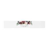 Bandeau De Faire-part Bourgogne et marine Blush rose floral 2 (Plat)