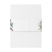 Bandeau De Faire-part Bourgogne et rose pâle Fleur 3 (Dos Example)