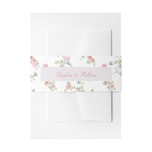 Bandeau De Faire-part Bows and Wildflowers (Devant example)